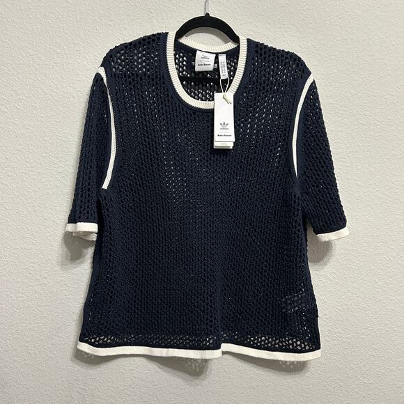 NEW Adidas x Wales Bonner Knit Tee Night Indigo & Wonder White Sz XL Urban Luxe - Picture 3 of 14